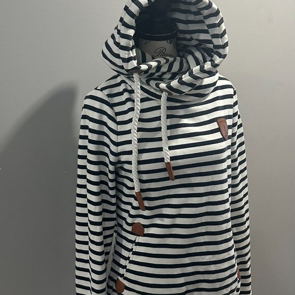 NWOT Wanakome Navy Stripe Artemis Hoodie - Size XS - Picture 4 of 10